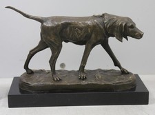 Bronze Hunting Dog on Solid