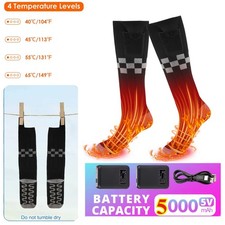 USB Electric Heated Socks Men