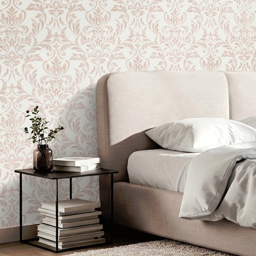 Azara damask rose metallic - damask,