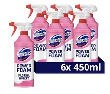 Domestos Power Foam Toilet & Bathroom Cleaner Spray Floral Burst 450ml