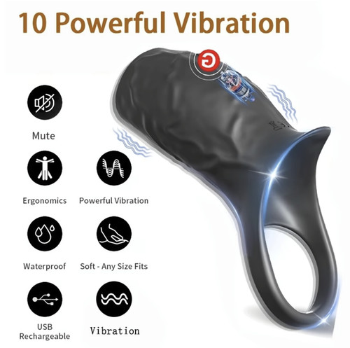 Vibrating cock ring - vibrating, adjustable