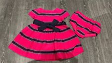 Ralph Lauren Baby Girl Pink & Navy Check Formal Festive Dress Size 6 Months 