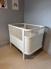 Sebra White Cot Junior Child Bed with Mattress For Extension