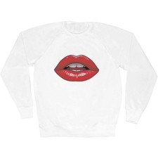 'Red Lips' Adult Sweatshirt / Sweater / Jumper (SW052840)