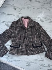 Ladies Pink And Black Wool