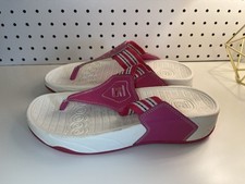 TheraSandal by TheraShoe Flip Flop Thong Therapy Molded Insole Pink Leather 8M