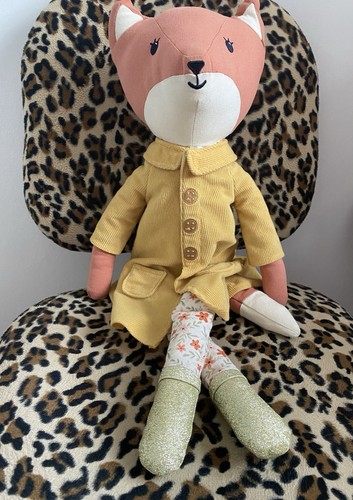 Linen fox soft toy - fox,