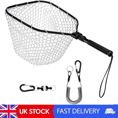Fly fishing landing - fly, net,