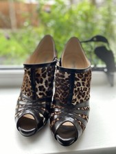 Stunning L K Bennett Women's Pony Skin Leopard Print Shoes EU38 RRP £225