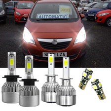For Vauxhall Meriva 2010-2016 Side/Low/High Beam 501 H7 H1 WHITE Headlight Bulbs