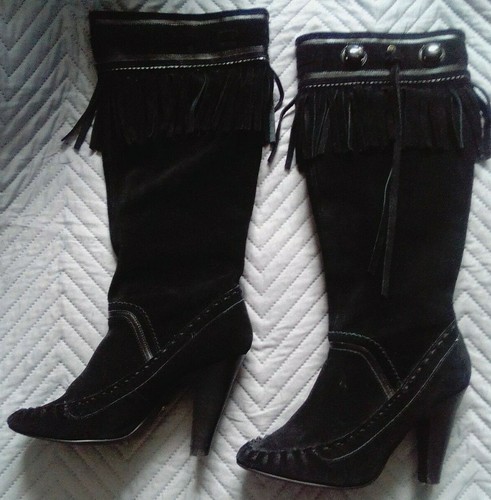 Morgan fringed moccasin boots - morgan,