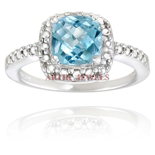 Natural blue topaz - topaz, gemstone