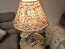 Boho Lamp Shade - Hippie Flower & Leaf Design - Bohemian Home Decor