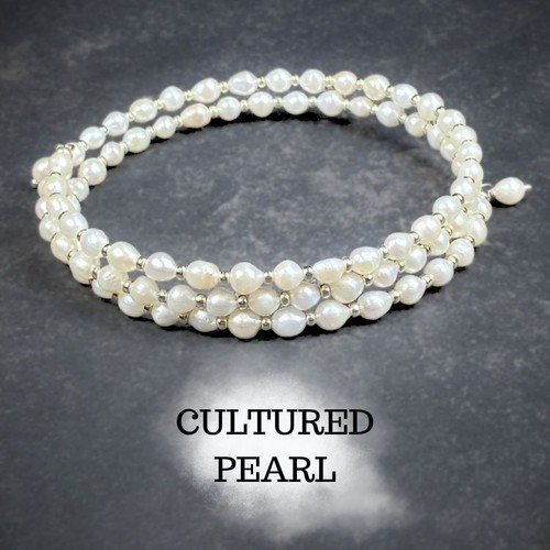Cultured pearl memory wire - cultured,