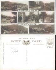 Llangollen landmarks Valentine Sons Ltd Cities Towns Landscapes Historical