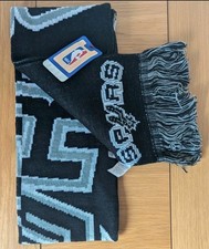 NBA Official San Antonio Spurs Black Grey wordmark Scarf New RRP £29.99 Wemby