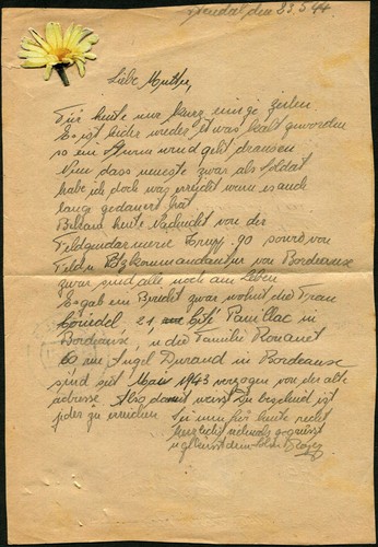 Wwii letter 1944 - letter,