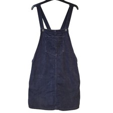 Topshop Blue Corduroy Pinafore