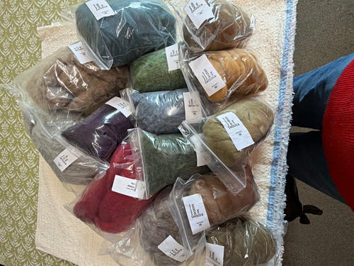 Wool roving pack - roving, pack/set