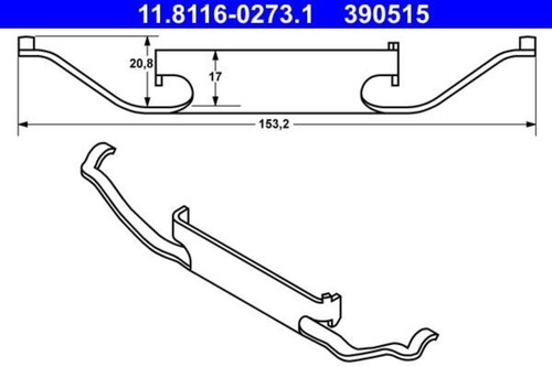 Brake caliper spring ate fits - brake,