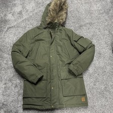 Men's Small Parka Coat - Jack & Jones Jorlatte - forest night