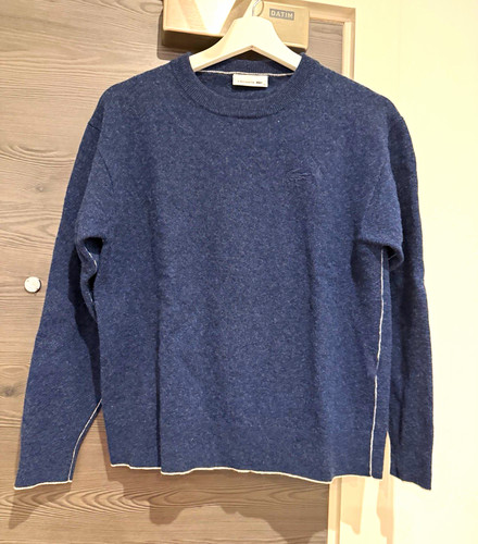 Lacoste blue wool crew neck - wool,