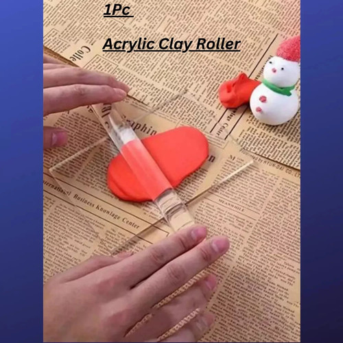 1pc solid clay rolling pin - solid,