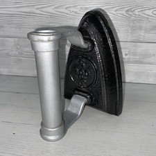 Antique Black & Silver Cast Iron Flat Iron No. 5 Sad Iron PT