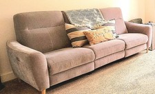 Oak Furnitureland Dylan 3 Seater Power Recliner Sofa-Amigo Granite RRP £900