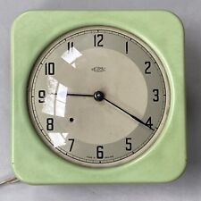 Metamec Green Mid Century Bakelite Electric Mantel Clock - Not Working