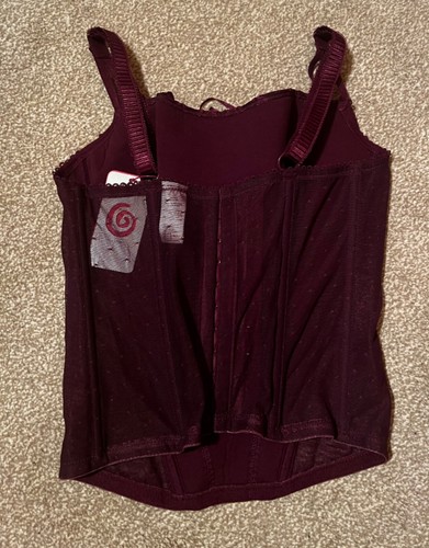 Burgundy bustier basque - burgundy,