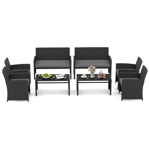 Wicker loveseat armchairs - wicker,