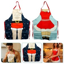1x Christmas Cooking Apron Sexy Santa Style for Men Women Home Party BBQ UK
