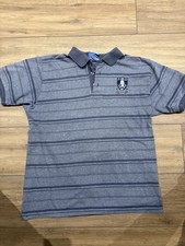 Sheffield Wednesday FC Striped Polo Shirt L (Consilio et Animis Owl Crest)