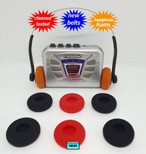 Walkman Personal Cassette Player NEW BELTS CLEANED WORKING TESTED!