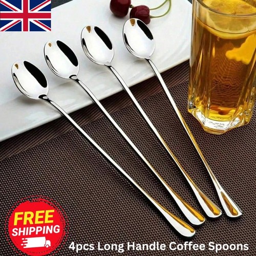 4pcs long handle coffee - long,