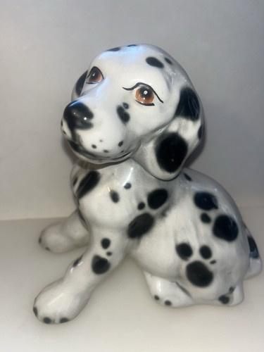 Vintage ceramic dalmatian dog - ceramic,