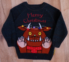 Kids Baby Girls Boys TU Gruffalo Christmas Jumper 1-1.5 Years 80-86 cm Green