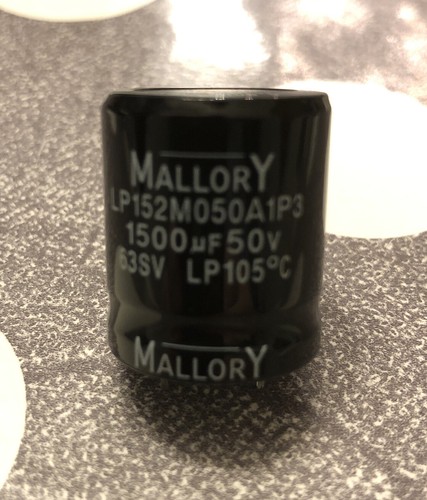 Mallory 1500uf 50v capacitors - 1500uf,