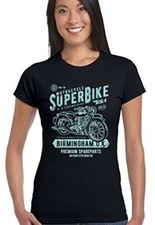Superbike Birmingham - Womens Biker T-Shirt Motorbike Motorcycle Bike 