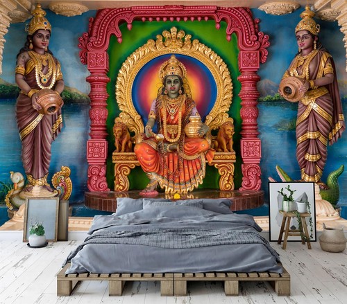 Colourful statues hindu temple - hindu,