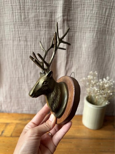 Vintage stag deer head - vintage,