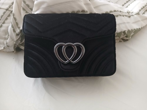 New black velvet heart - velvet, lock