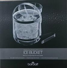 Ice Bucket with lid and tongs by 'barcraft'