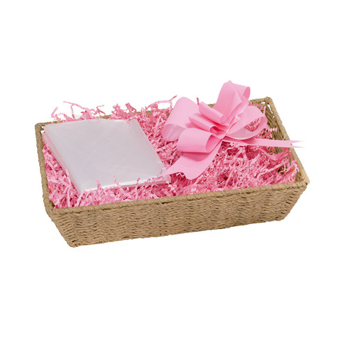 Wicker gift hamper basket kit - wicker,