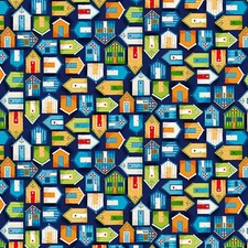 Beach Hut Fabric: Beside the