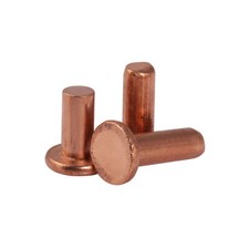 Flat Head Copper Solid Rivets
