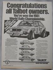 1981 Talbot World Rally