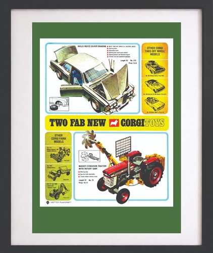 Framed print corgi massey - a3, &