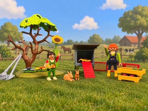 Playmobil farm rabbit hutch - farm, 2